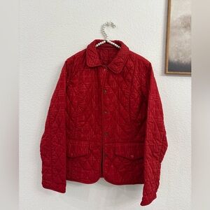 Barbour red 10 Quilted Beadnell Polarquilt Jacket